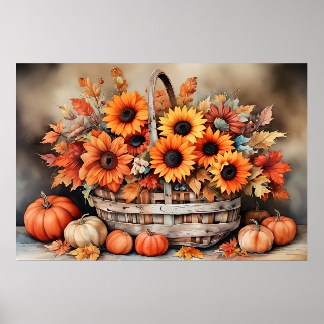 Poster Fleurs d'automne (Devant)