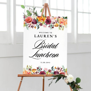 Poster Fleurs d'automne Déjeuner de nuptiale florale Bien