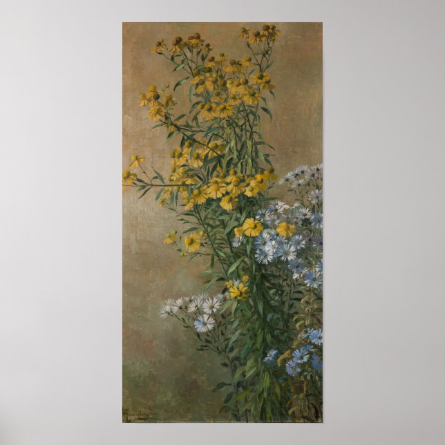 Poster Fleurs d'automne | Gunnar Gunnarsson Wennerberg (Devant)
