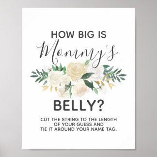 Poster Fleurs de baby shower Quelle est la taille du jeu