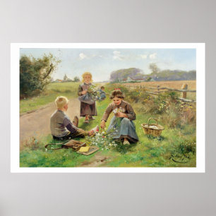 Poster Fleurs de collecte (huile sur toile)