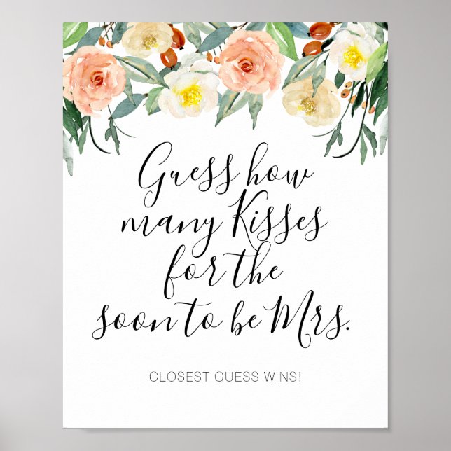 Poster Fleurs de corail Devinez combien de baisers Enterr (Devant)