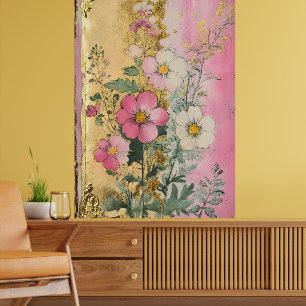 Poster Fleurs de Cosmos en pleine floraison avec des péta