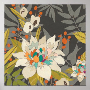 Poster Fleurs de crépuscule tropicaux