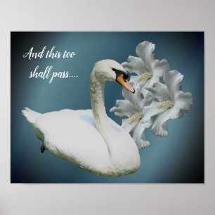Poster Fleurs De Cygne Et D'Hibiscus Inspirationnelles