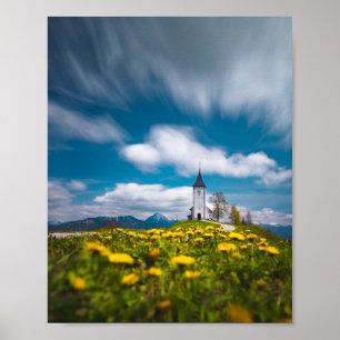 Poster Fleurs de Dandelion à l'église st primus Jamnik Sl