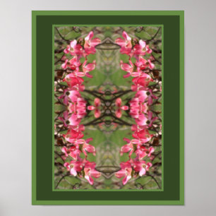 Poster Fleurs de Dogwood rose Peinture Abstraite