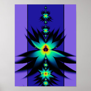 Poster Fleurs de fractale de Mandelbrot