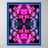 Fleurs de marguerite rose africaine Miroir Abstrai