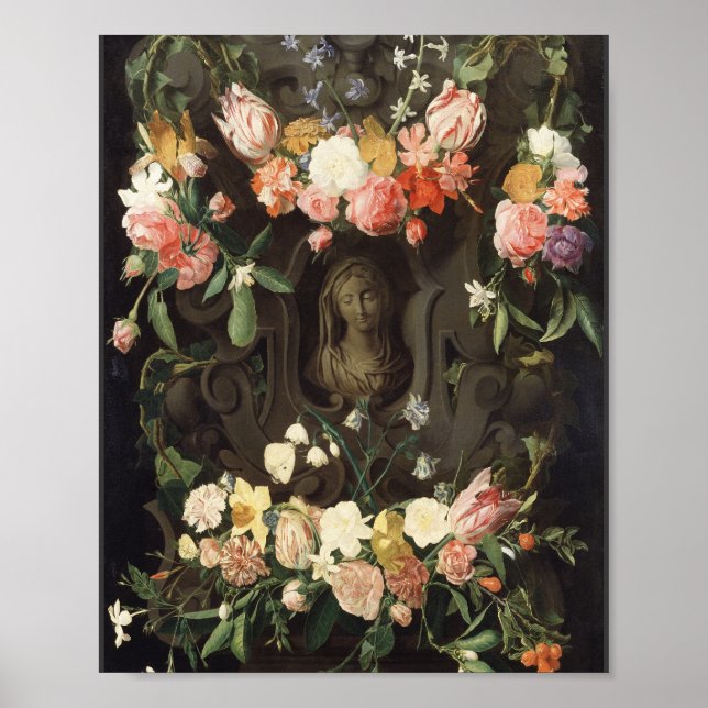 Poster Fleurs de Marie Art sacré (Devant)
