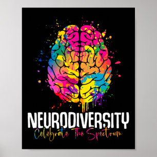Poster Fleurs de neurodiversité Neurodivergent Sensibilis
