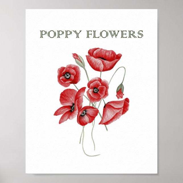 Poster Fleurs de pavot (Devant)