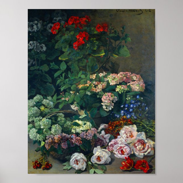 Poster Fleurs de printemps de Monet (Devant)