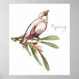 Poster Fleurs de printemps. Les chutes de neige.