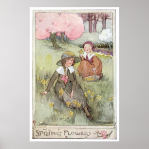 Poster Fleurs de ressort par Anne Anderson