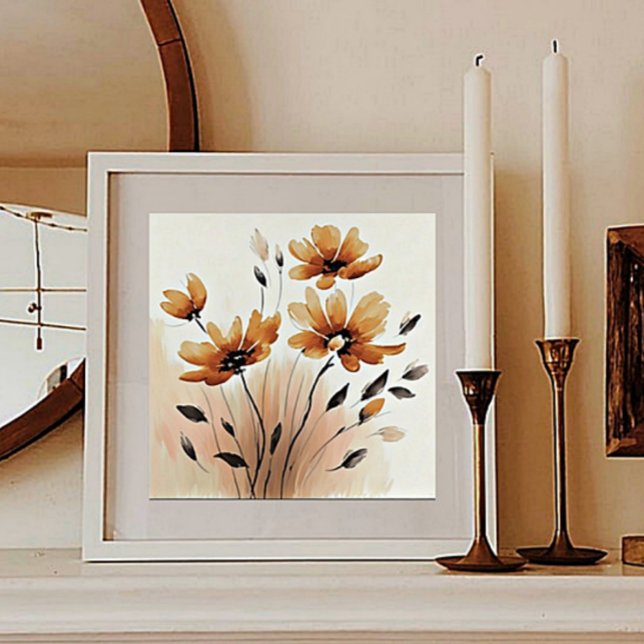 Poster Fleurs de sépia  (Créateur téléchargé)