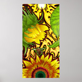 Poster Fleurs de soleil
