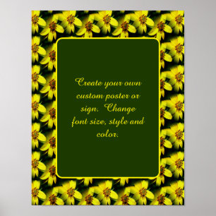 Poster Fleurs de soleil Créez votre propre personnalisati