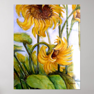 Poster Fleurs de soleil sauvages