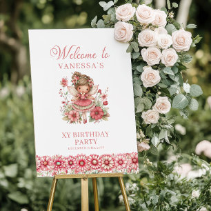 Poster Fleurs de teint féerique capricieuses Bienvenue po