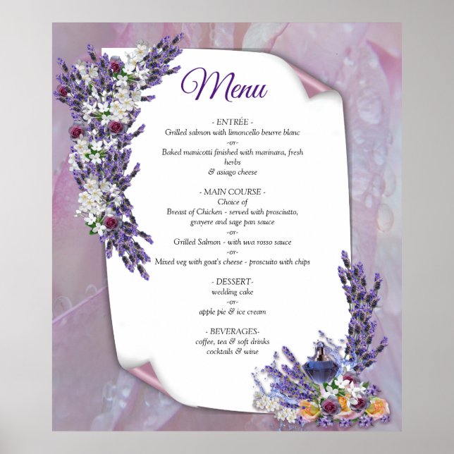 Poster Fleurs de Tuberose et de Lavande (Devant)