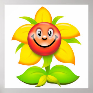 POSTER FLEURS DE VISAGE