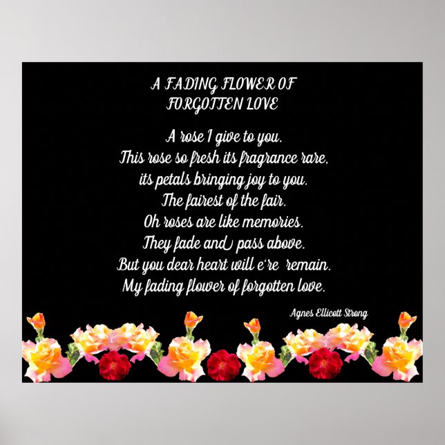 POSTER FLEURS DÉFAVORISÉES AMOUR OUBLIÉ (Devant)