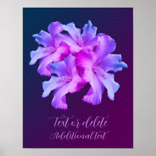 Poster Fleurs d'Hibiscus blanc Bouquet teinté Personnalis