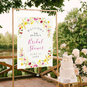 Poster Fleurs d'orchidée sauvage rose violet pour la douc