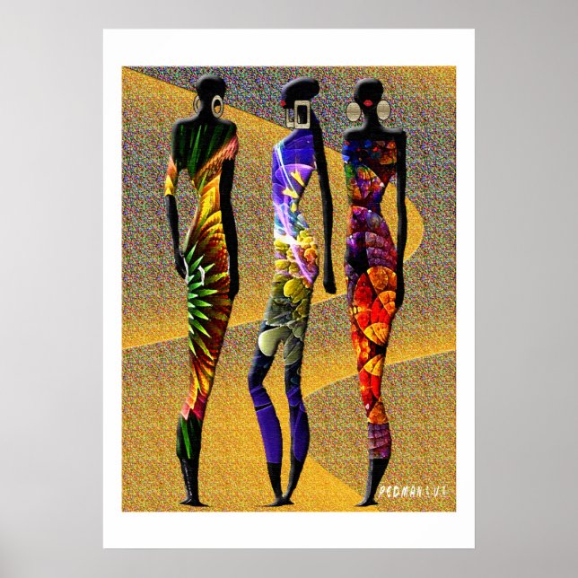 Poster Fleurs du désert africain (Devant)