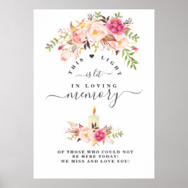 Poster Fleurs Élégantes de Teint Rose en Signe de Souveni