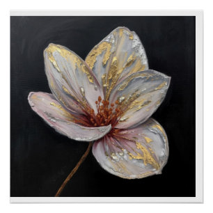 Poster Fleurs Épanouies Recouvertes de Peinture Artistiqu