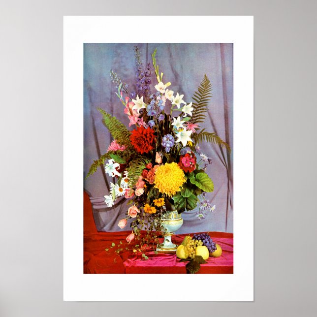 Poster Fleurs et fruits (Devant)