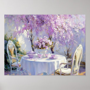 Poster Fleurs et thé