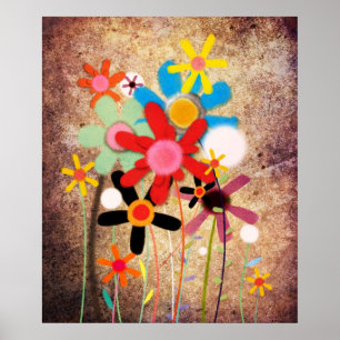 Poster Fleurs Faite main
