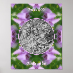 Poster Fleurs Foxglove Rose Créer Votre Propre Photo