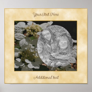 Poster Fleurs Hydrangea Ajouter Votre Photo Personnalisée