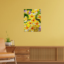 Poster fleurs lilas jaune