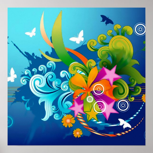 Poster Fleurs magiques (Devant)