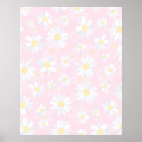 Fleurs marguerites blanches Florales roses