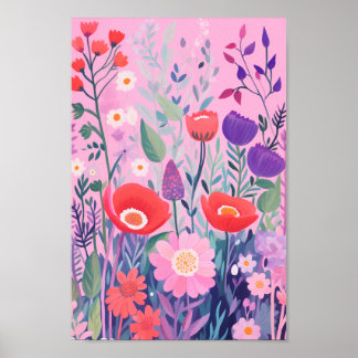 Poster Fleurs mignonnes
