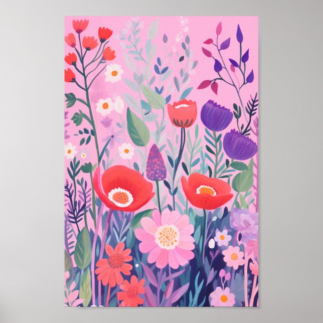 Poster Fleurs mignonnes (Devant)