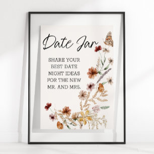 Poster Fleurs Minuscules Vintage pour une Soirée en Amour