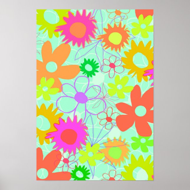 Poster Fleurs mixtes (Devant)