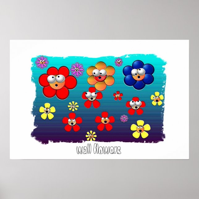 Poster fleurs murales (Devant)