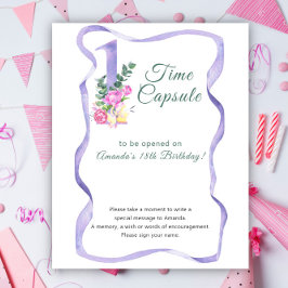 Poster Fleurs Numéro Temps Capsule 1er anniversaire