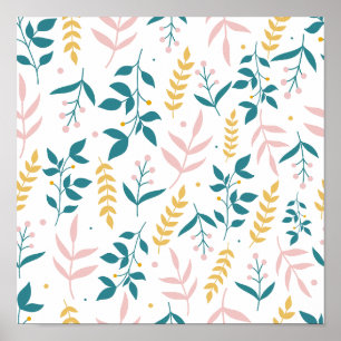 Poster Fleurs Pastel sans transparence