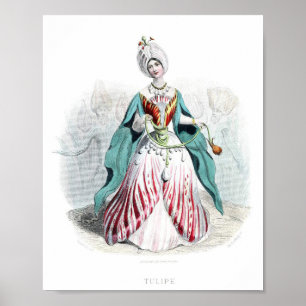 Poster Fleurs personnifiées -Tulipe