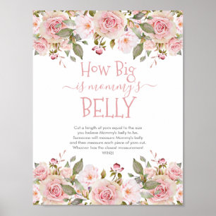 Poster Fleurs roses Jeu Quelle est la taille du ventre de