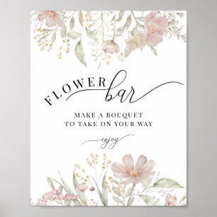 Poster Fleurs roses poussiéreuses   Barre de démarrage